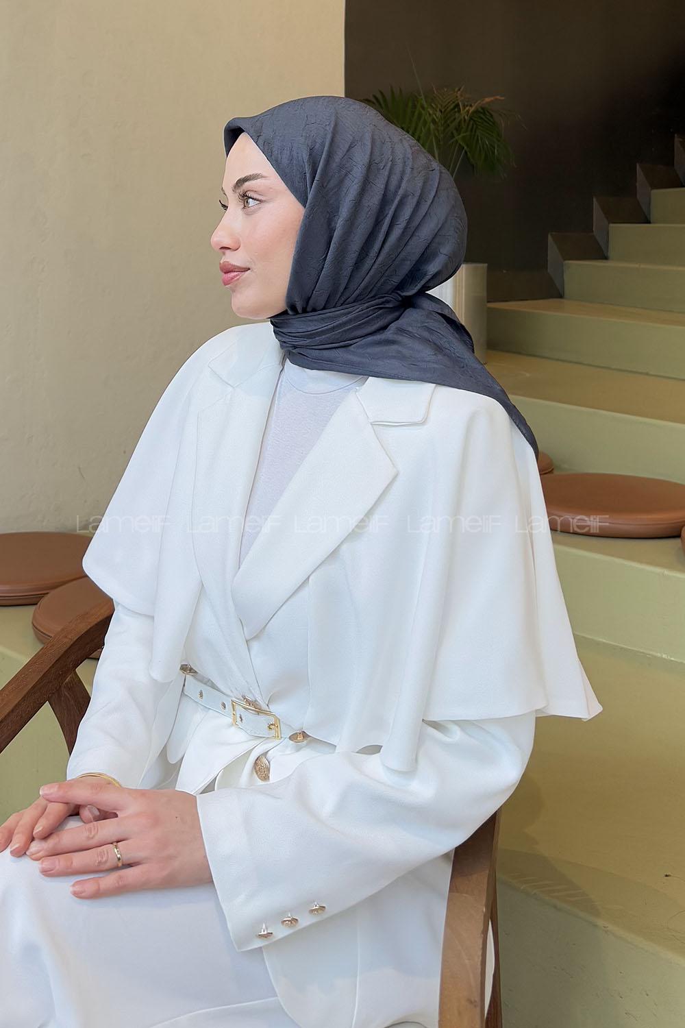 Lamelif Bambu Eşarp Antrasit