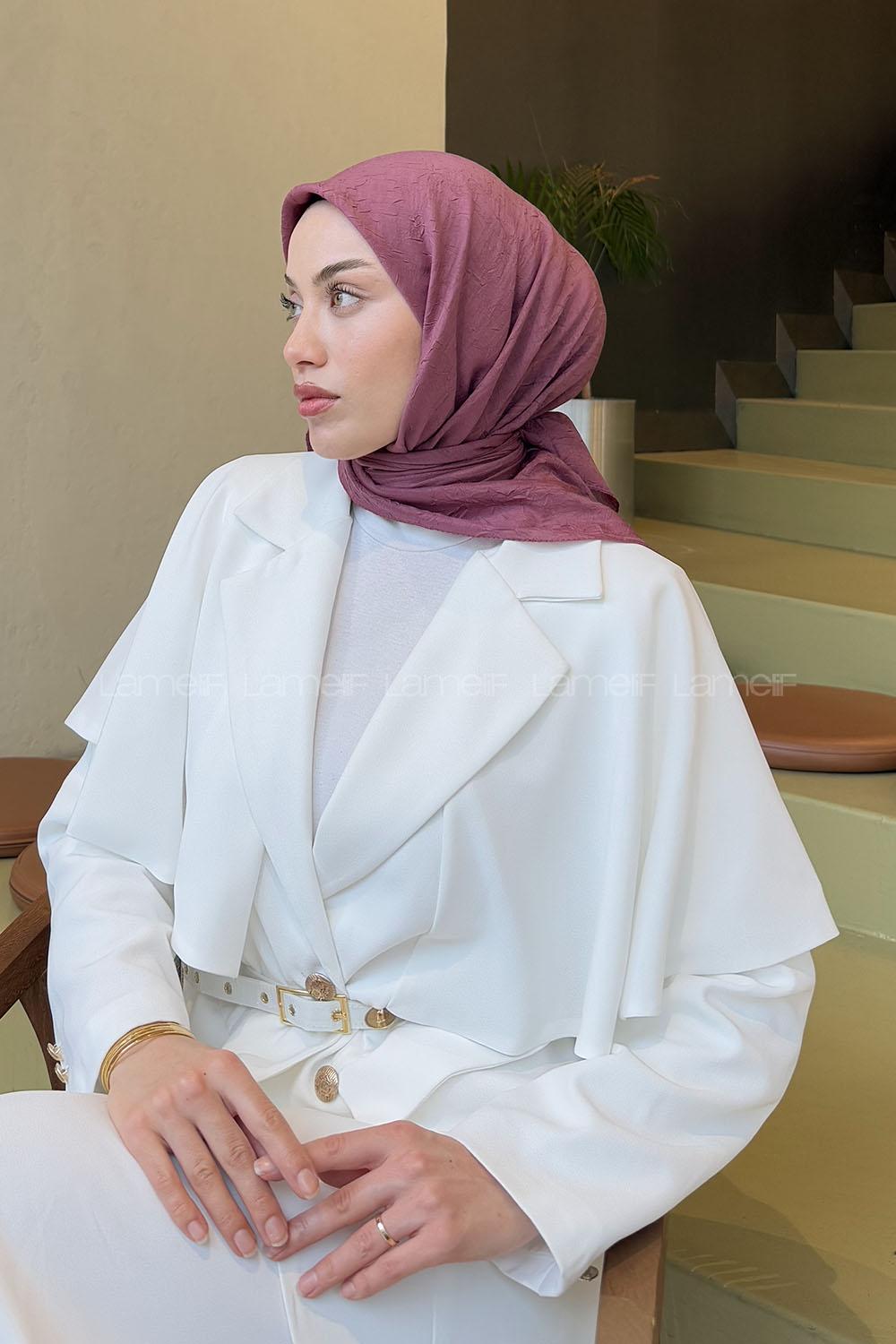 Lamelif Bambu Eşarp Gül Kurusu