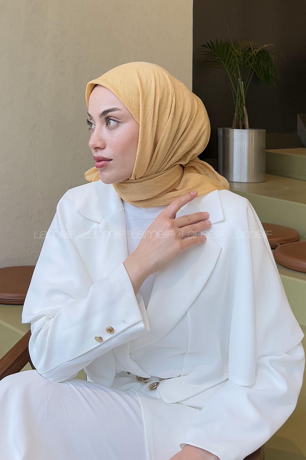 Lamelif Bambu Eşarp Hardal Sarısı