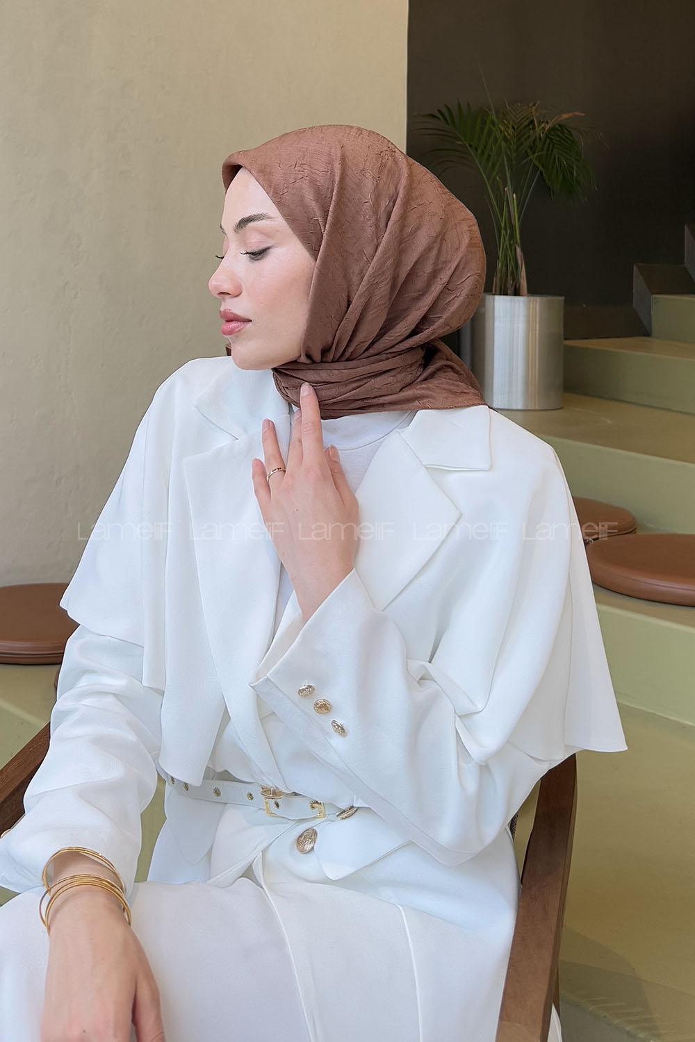 Lamelif Bambu Eşarp Sütlü Kahve