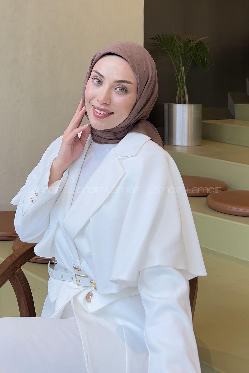 Lamelif Bambu Eşarp Tozlu Kahve