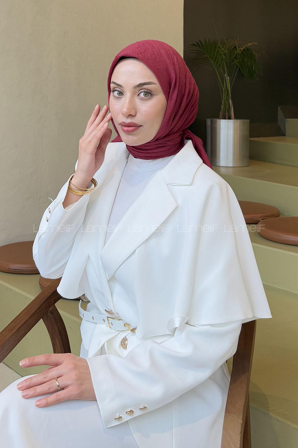 Modalamelif Bambu Eşarp Vişne