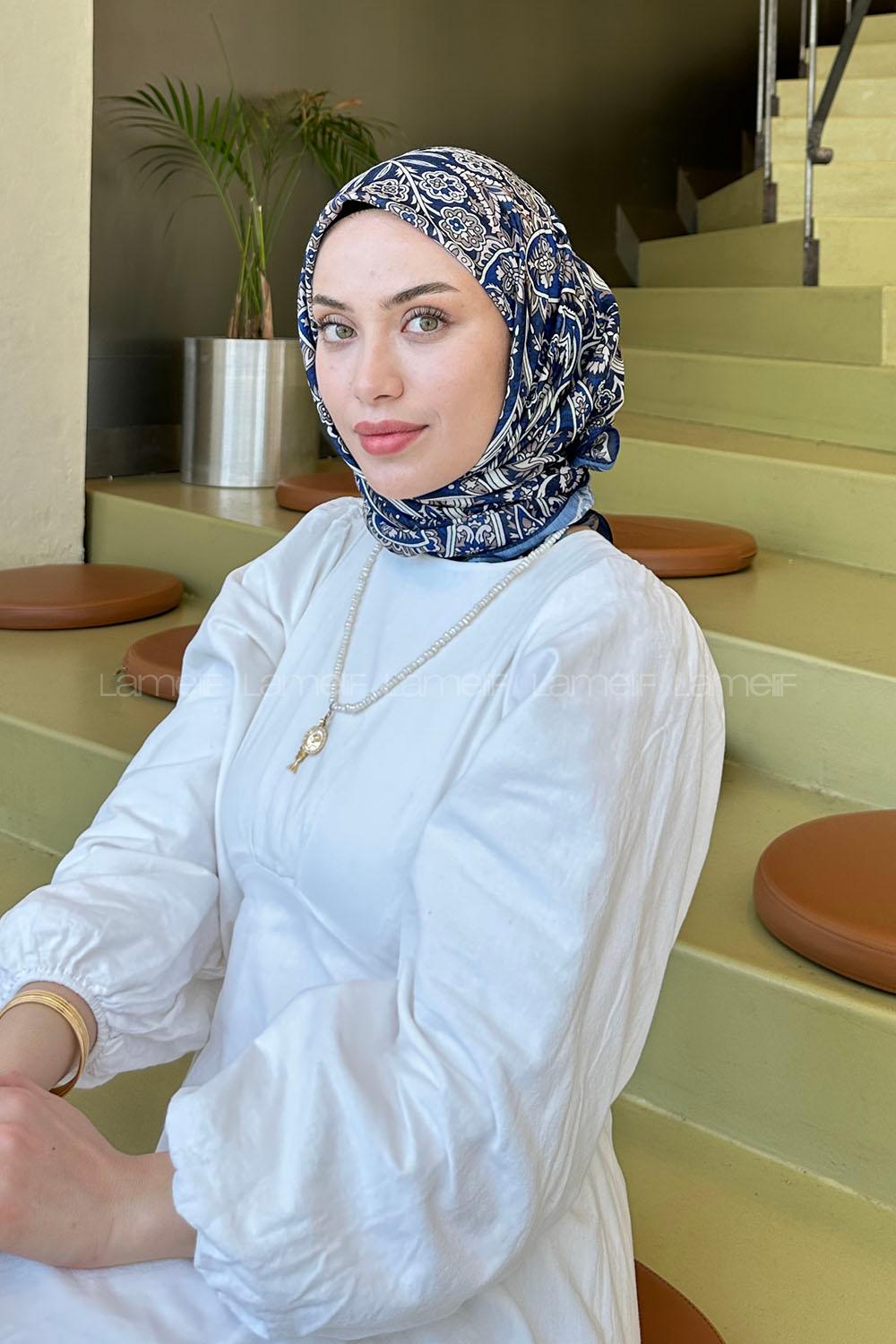 sen Soft Eşarp Lacivert