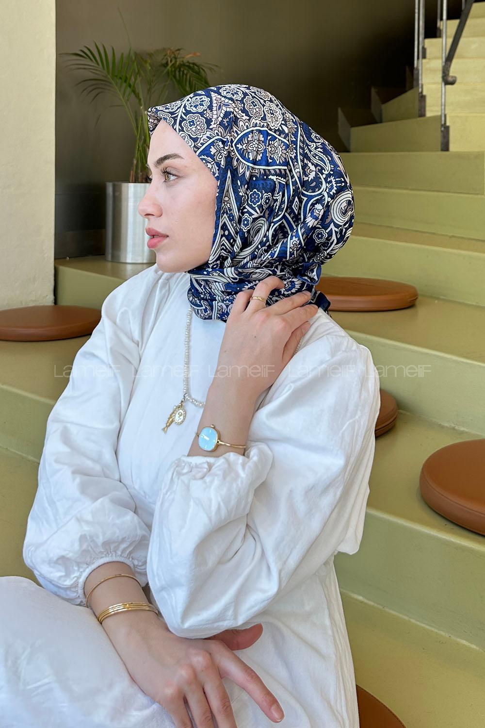 sen Soft Eşarp Lacivert