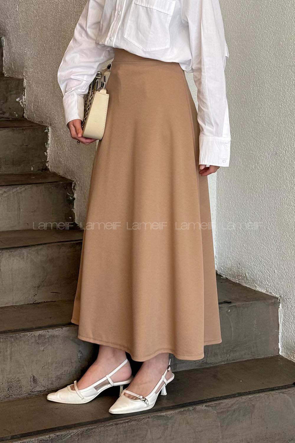 Lamelif Kloş Etek Sütlü Kahve