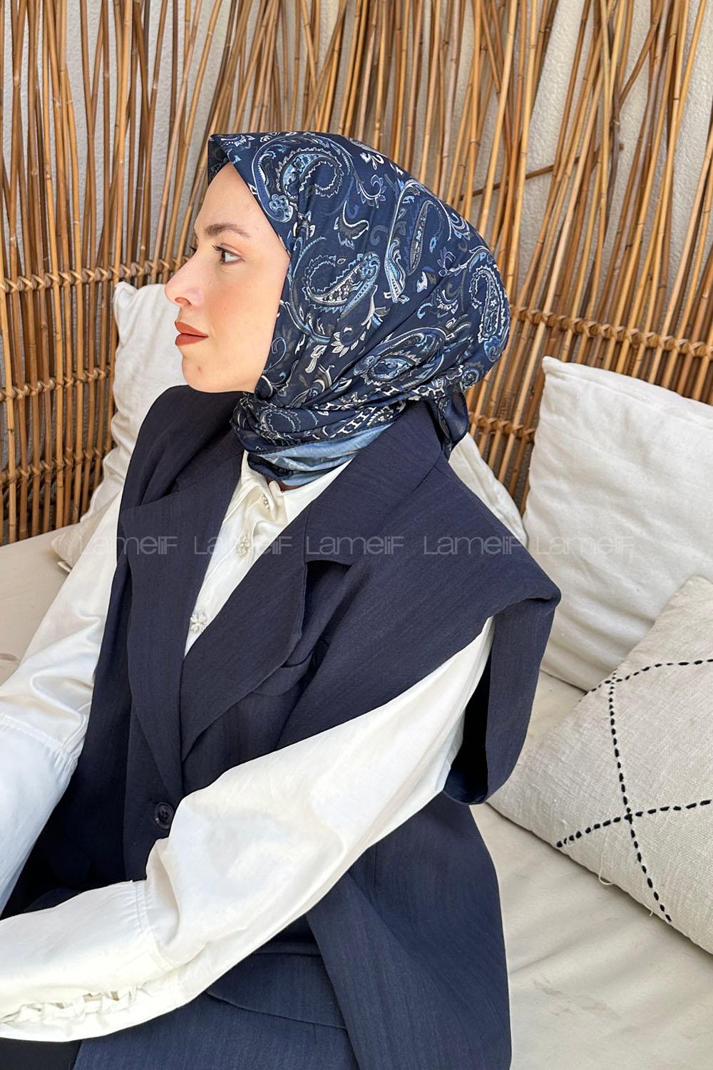 sen Soft Eşarp Lacivert