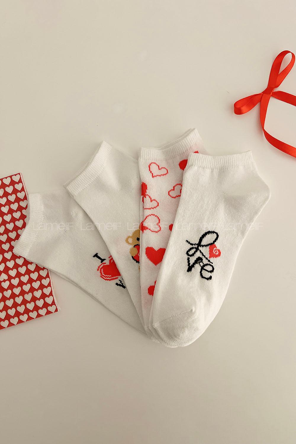 Lamelif 4lü Sevgi Babet Çorap