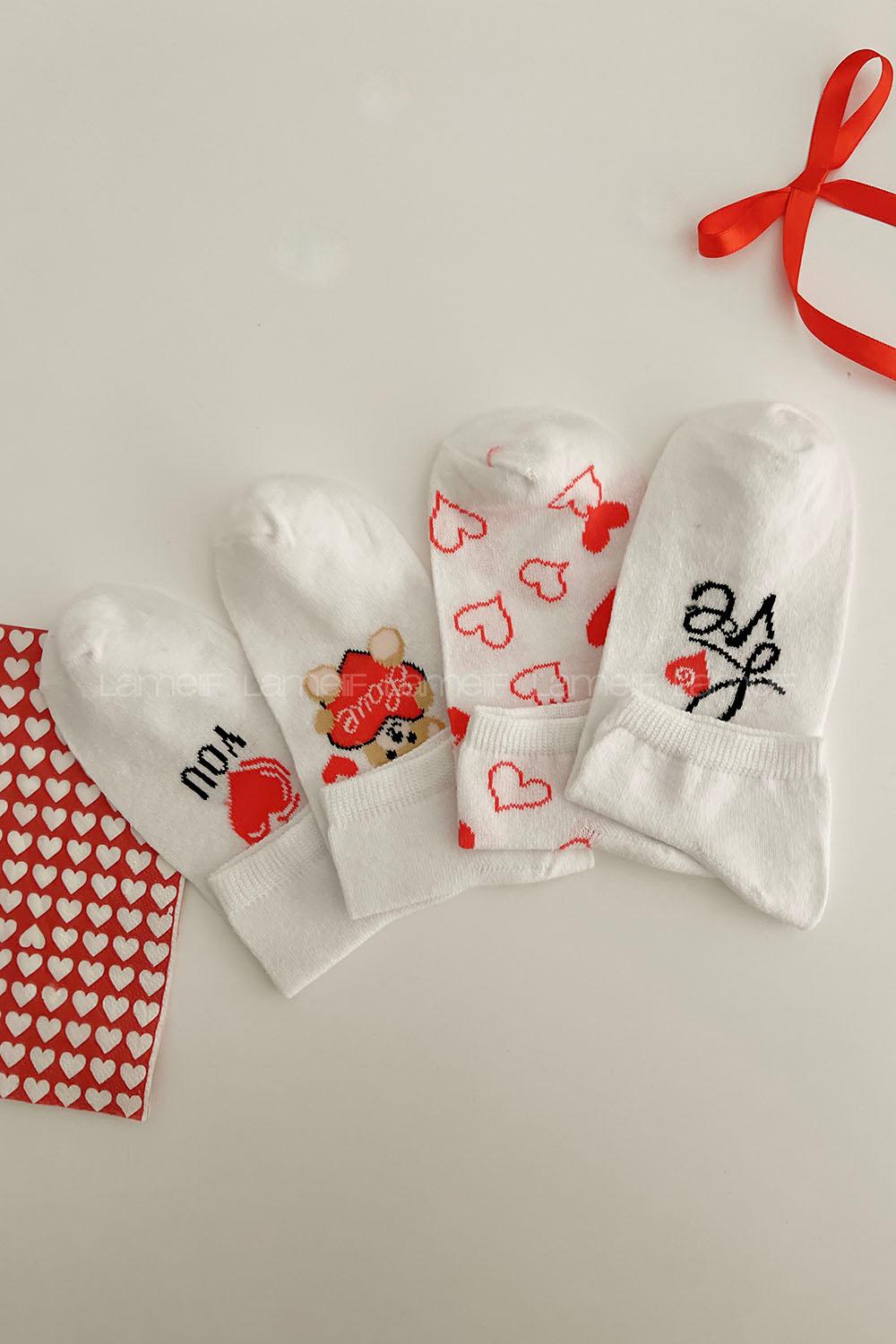 Lamelif 4lü Sevgi Babet Çorap