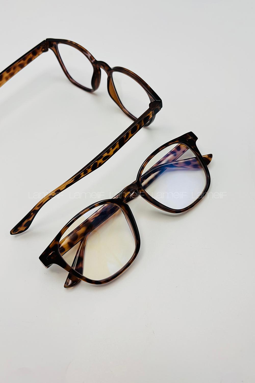 Lamelif Asy Kahve Leopar Güneş Gözlüğü