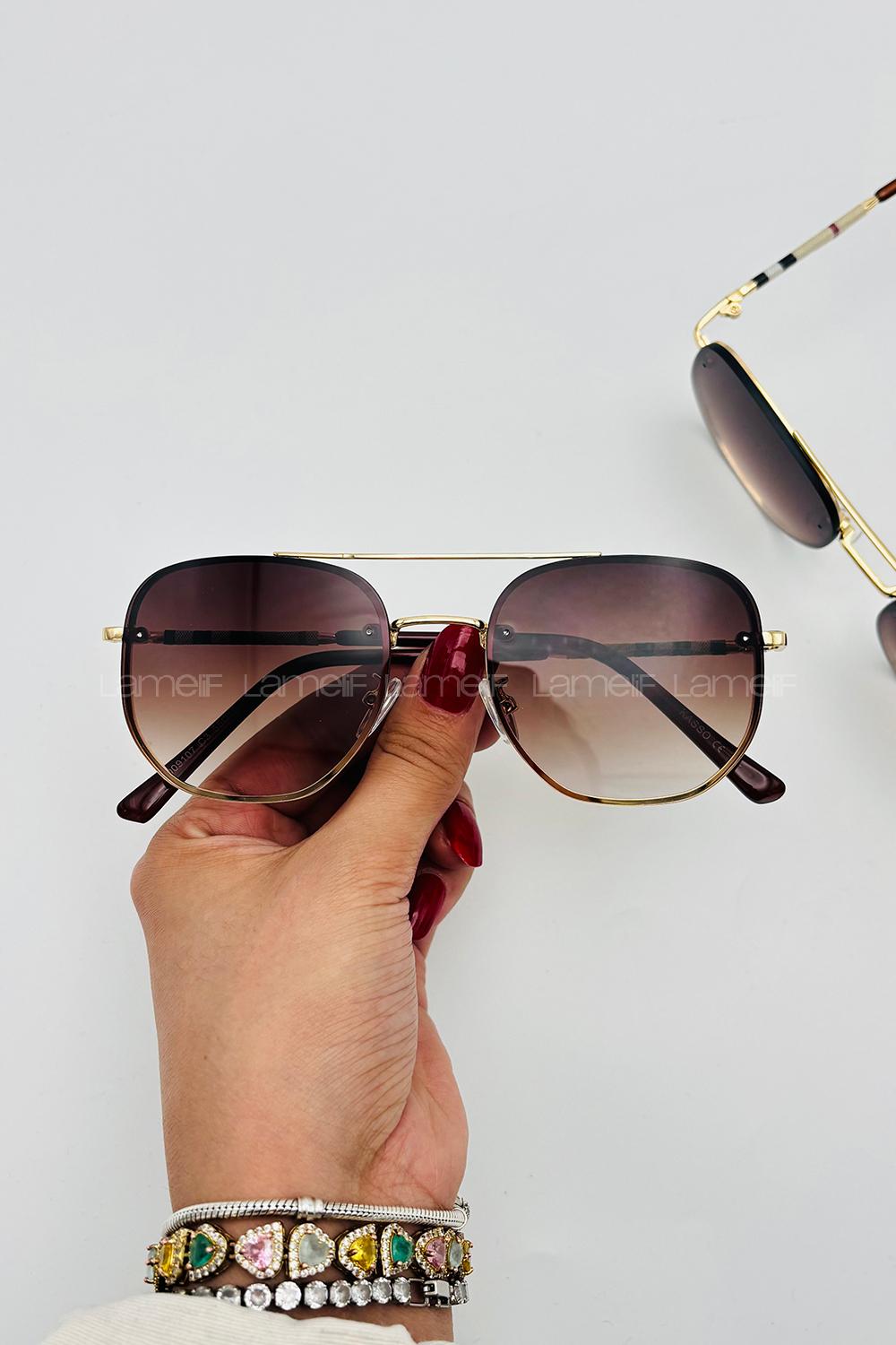 Lamelif Belissa Luxery Kahverengi Güneş Gözlüğü