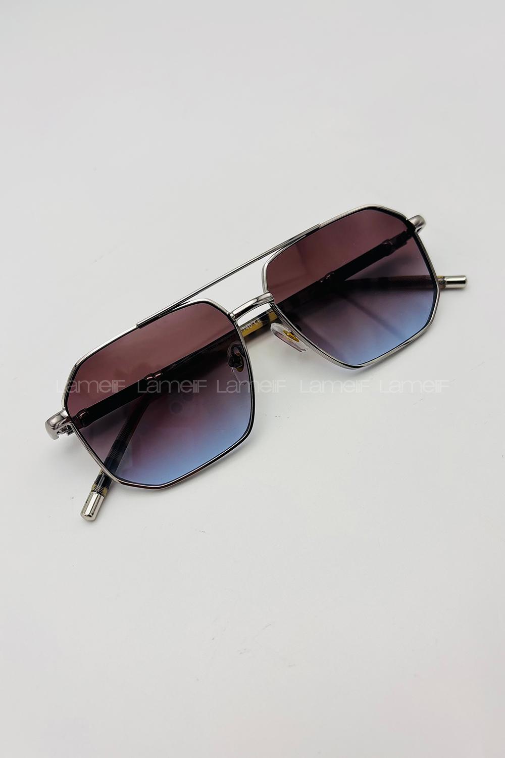 Lamelif Burberry İmzalı Luxery Blok Renk Güneş Gözlüğü