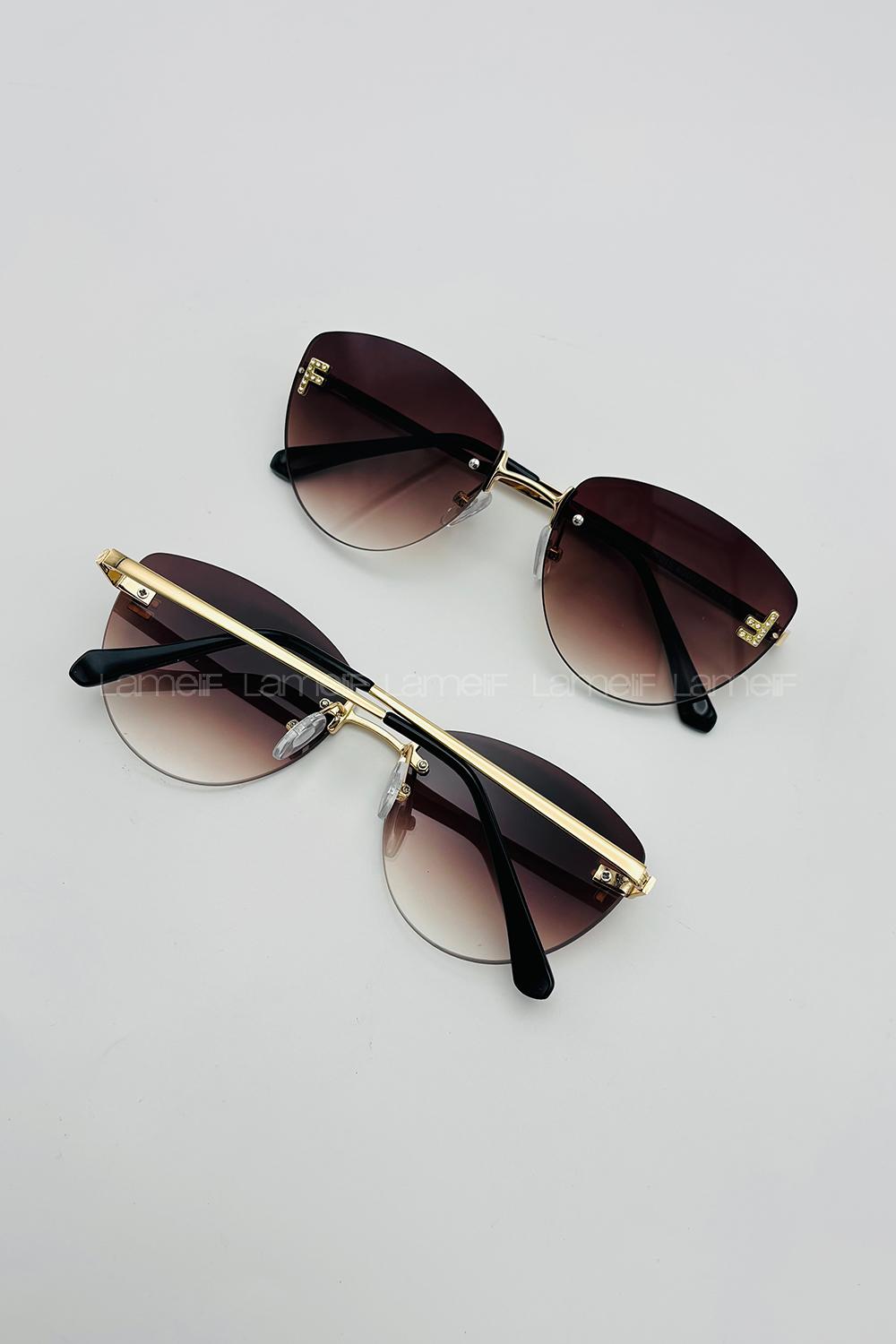 Lamelif Fendi Luxery Kahverengi Güneş Gözlüğü