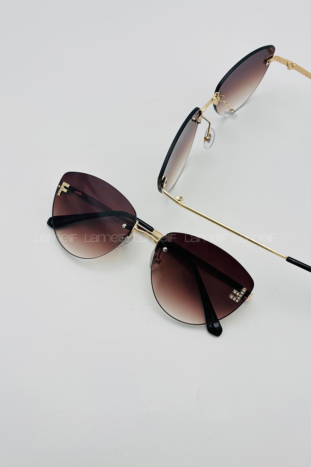 Lamelif Fendi Luxery Kahverengi Güneş Gözlüğü