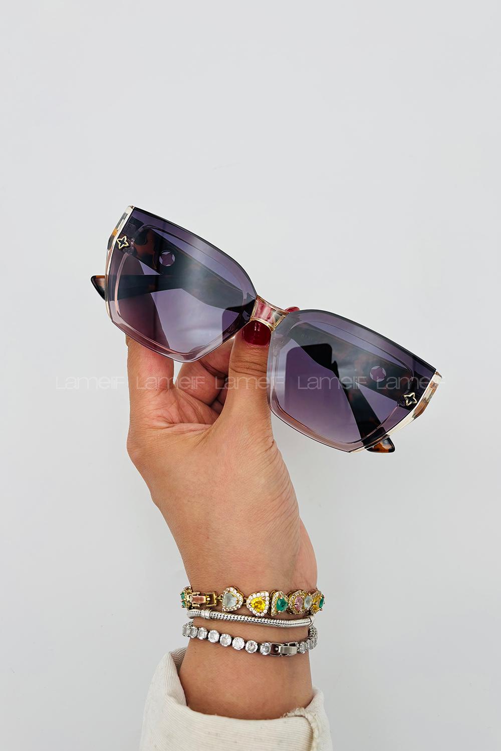 Lamelif LV İmzalı Luxery Blok Renk Güneş Gözlüğü