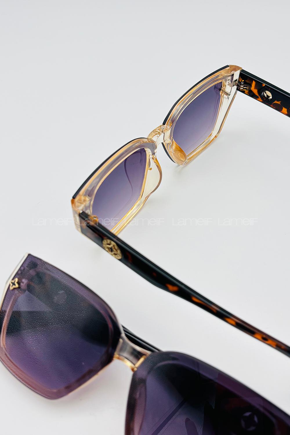 Lamelif LV İmzalı Luxery Blok Renk Güneş Gözlüğü