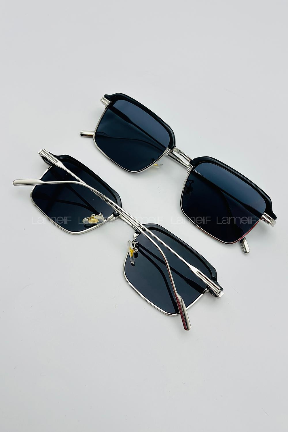 Lamelif Noa Luxery Siyah Gümüş Çerçeve Güneş Gözlüğü
