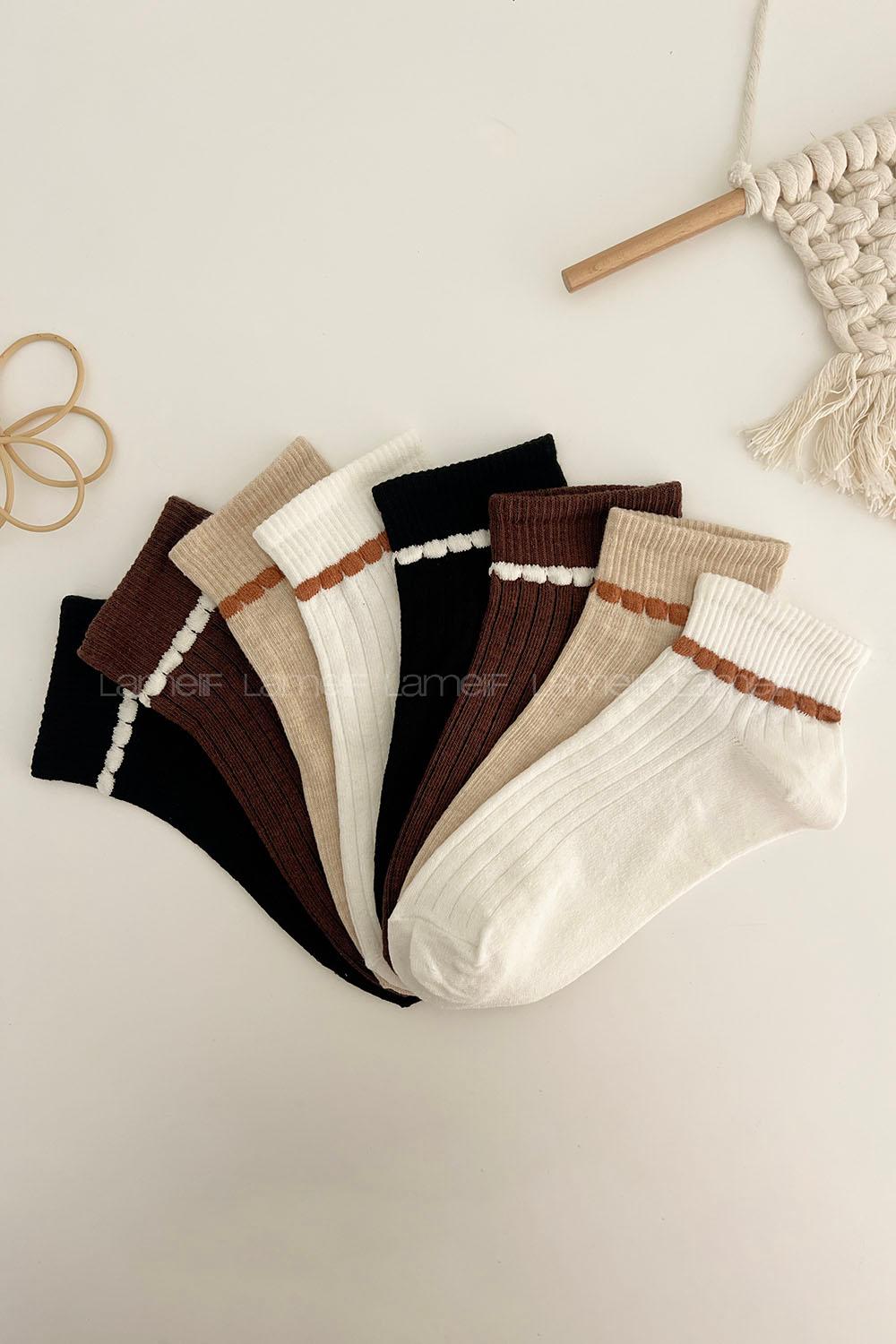 Lamelif 4lü Yarım Konç Çorap