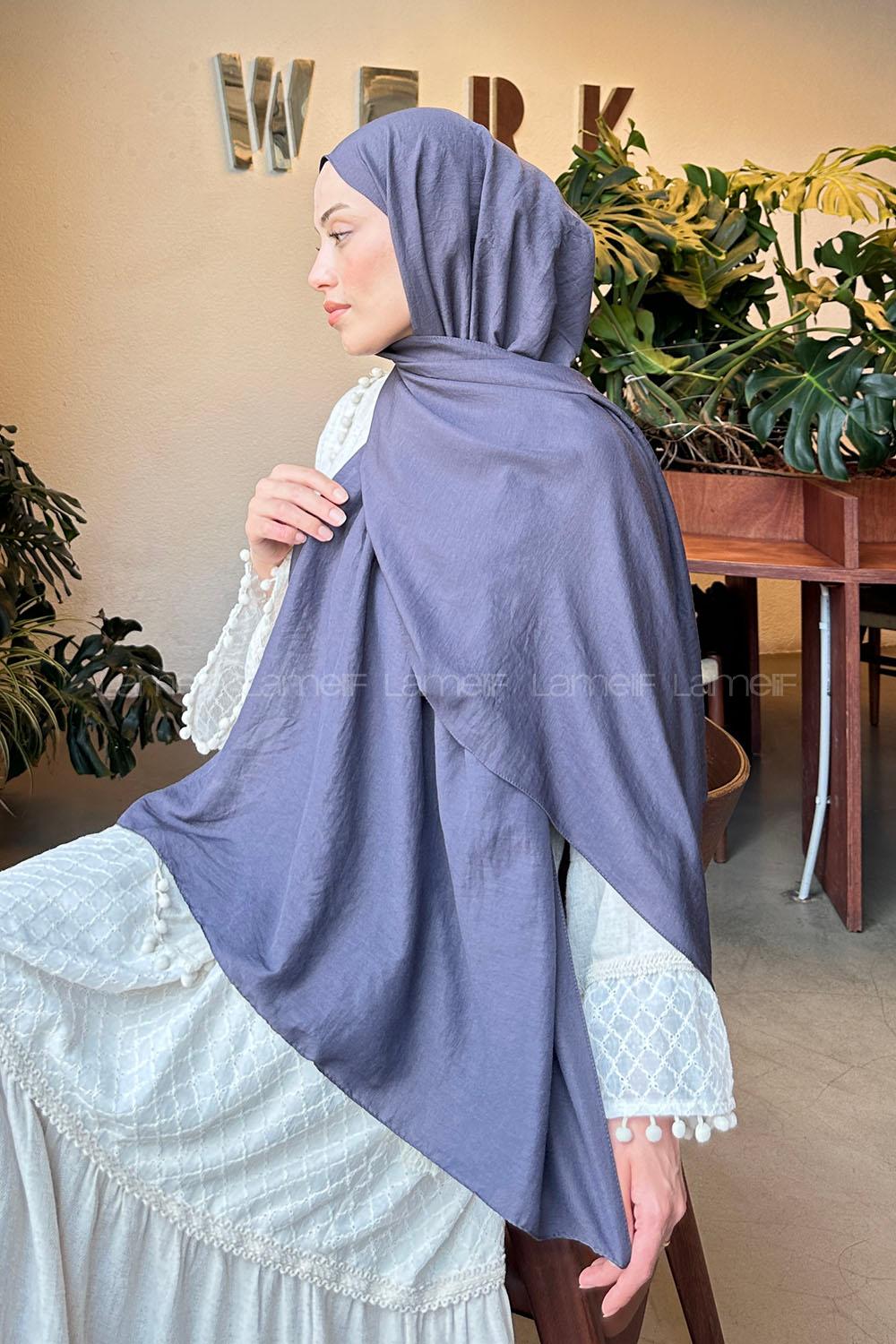 Lamelif Comfort Pamuk Şal Antrasit