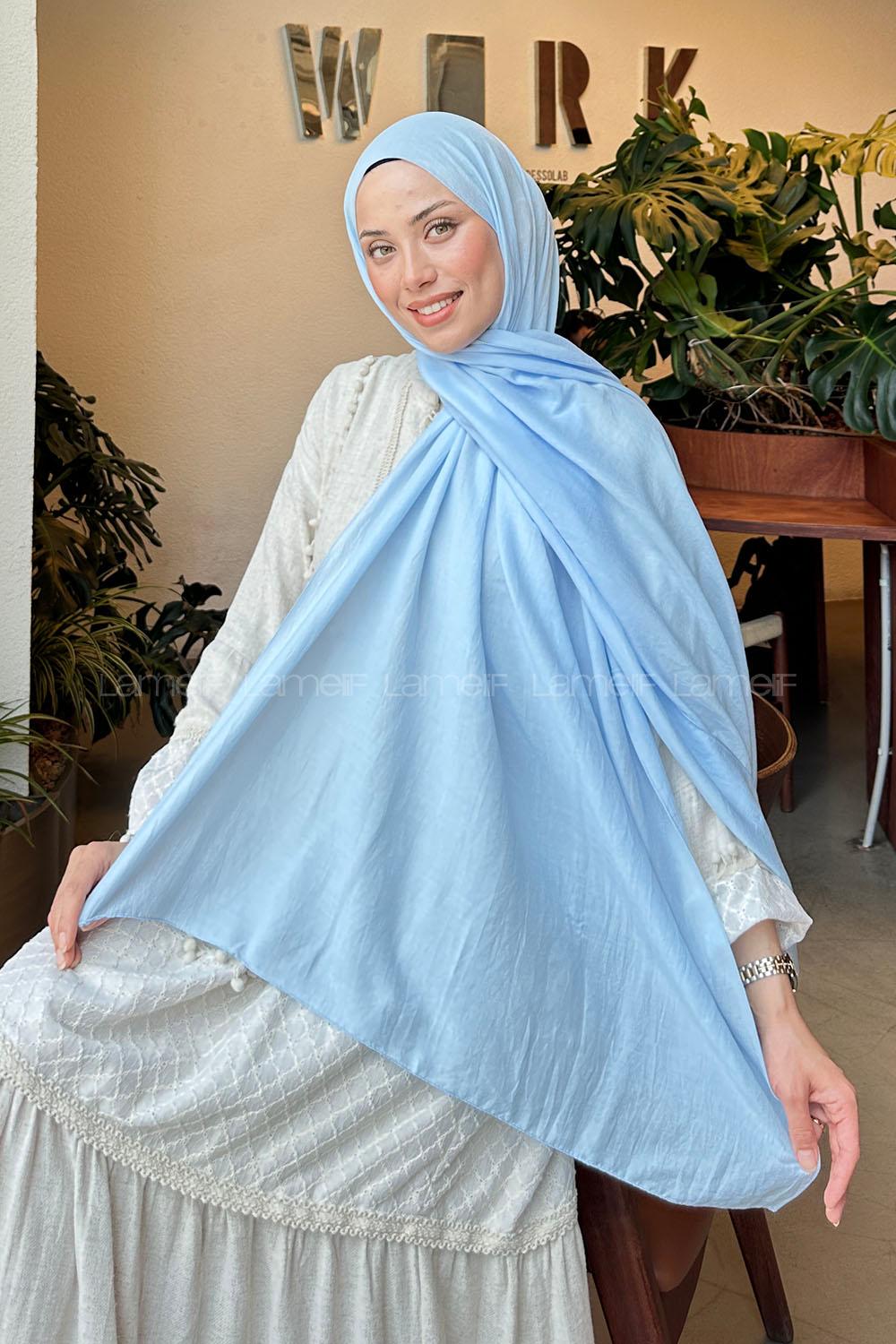 Lamelif Comfort Pamuk Şal Bebe Mavi