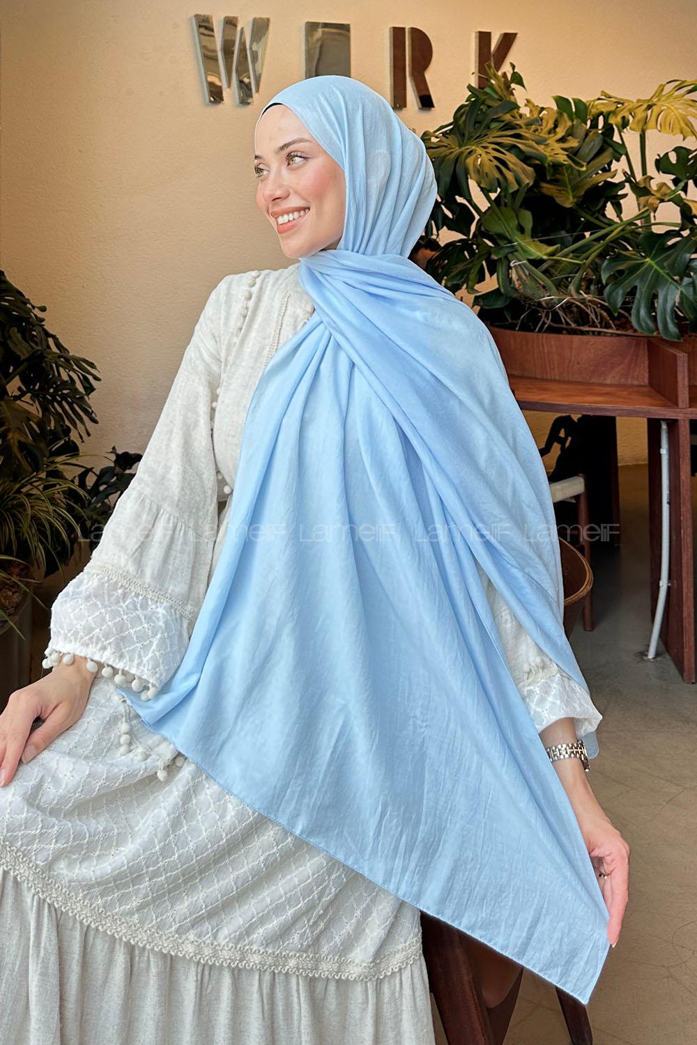 Lamelif Comfort Pamuk Şal Bebe Mavi