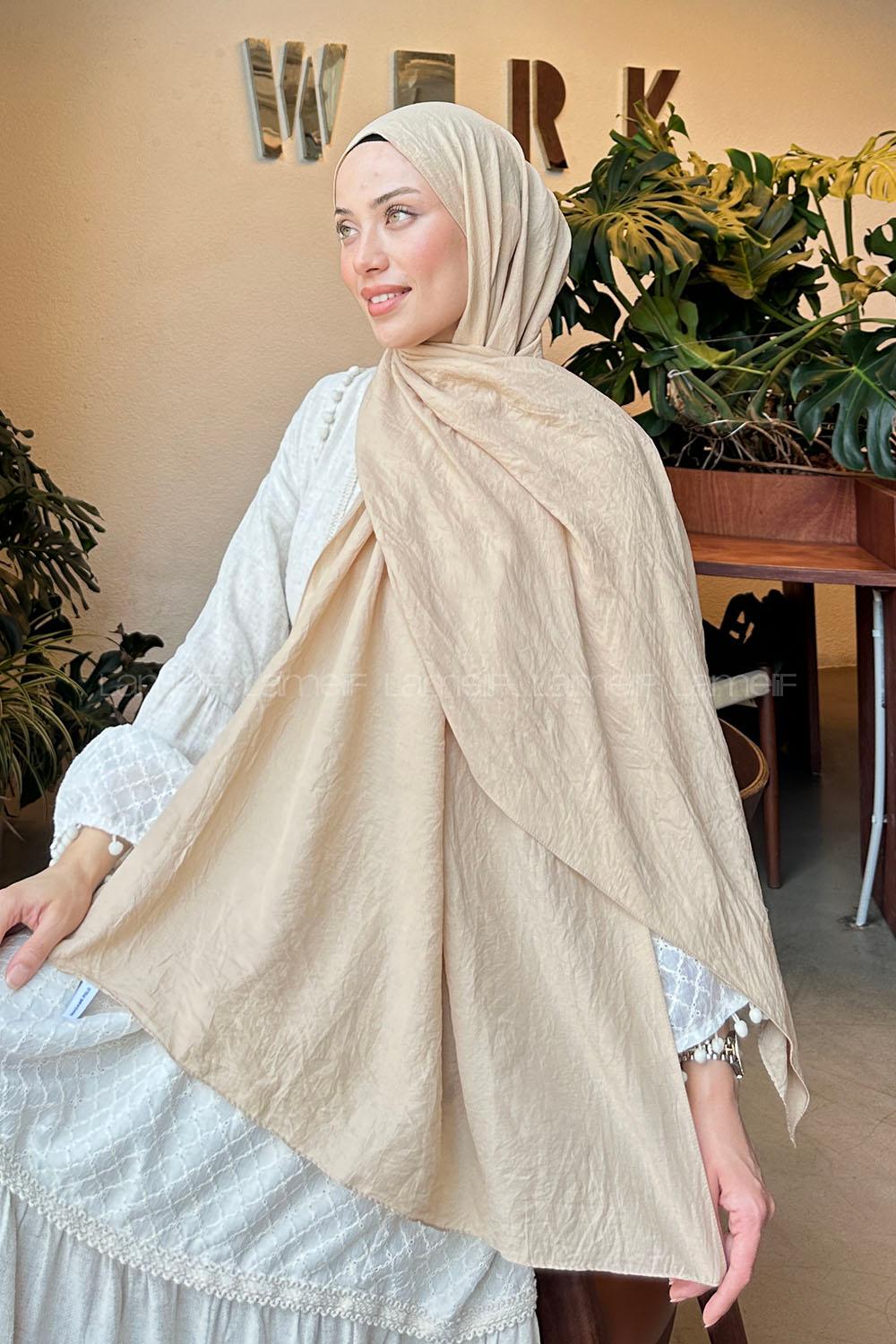 Lamelif Comfort Pamuk Şal Camel