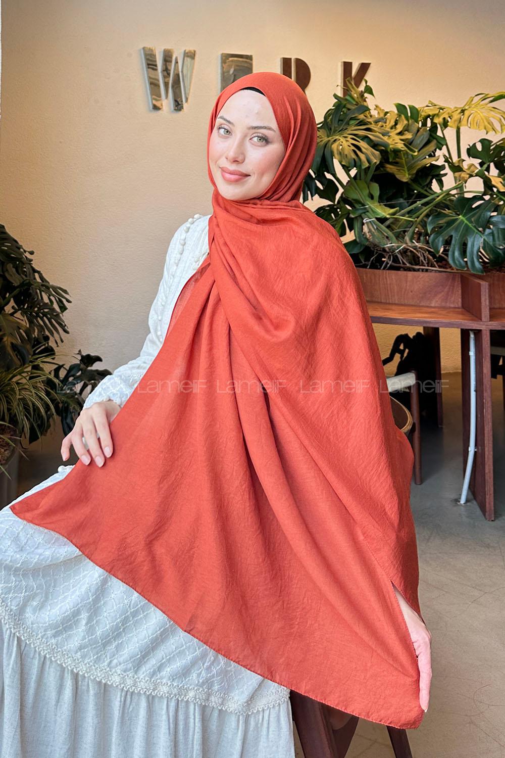 Lamelif Comfort Pamuk Şal Kiremit