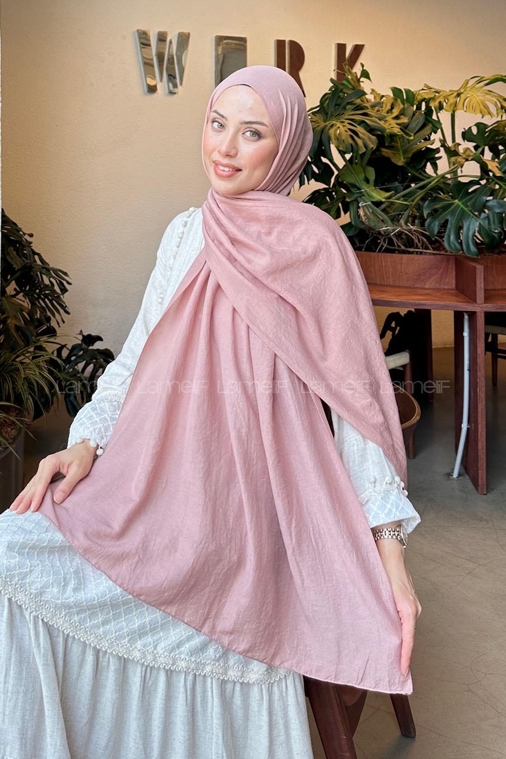 Lamelif Comfort Pamuk Şal Pudra