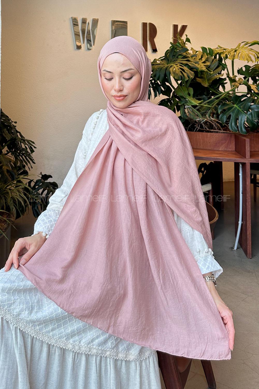 Lamelif Comfort Pamuk Şal Pudra