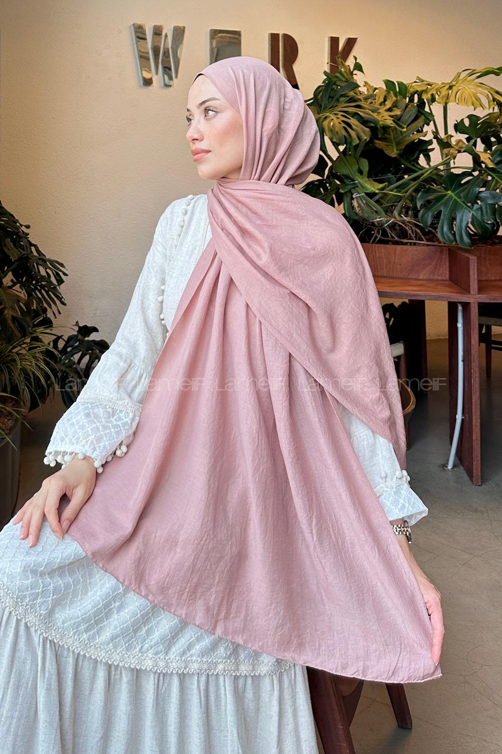 Lamelif Comfort Pamuk Şal Pudra