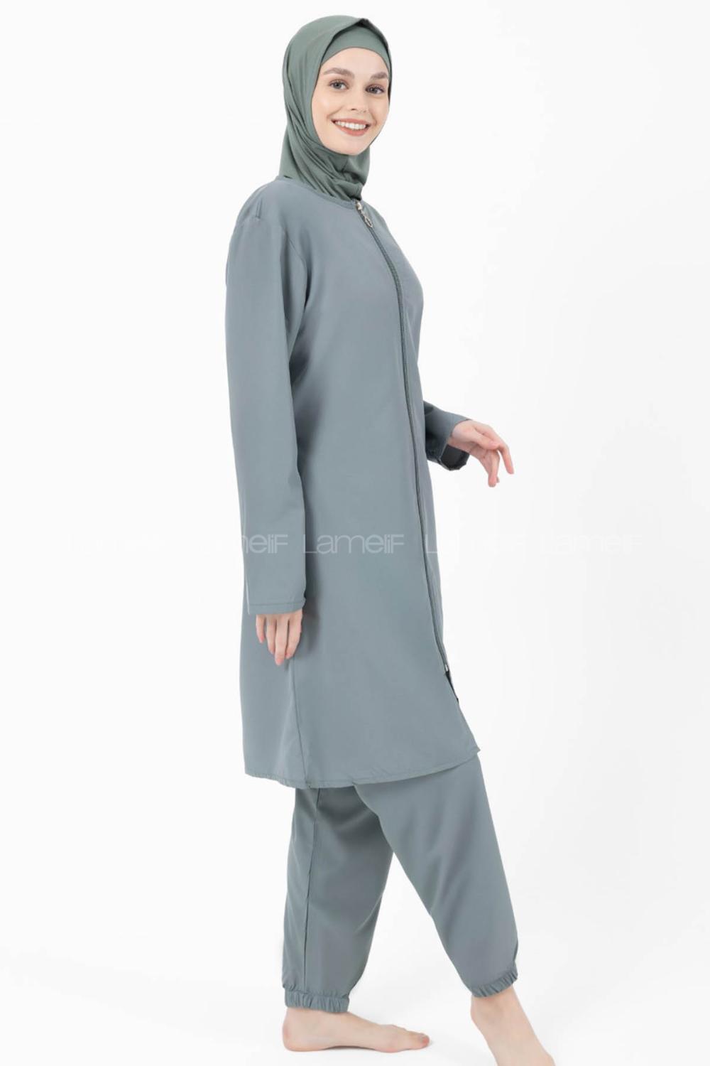 Plum Green Polyester Hasema