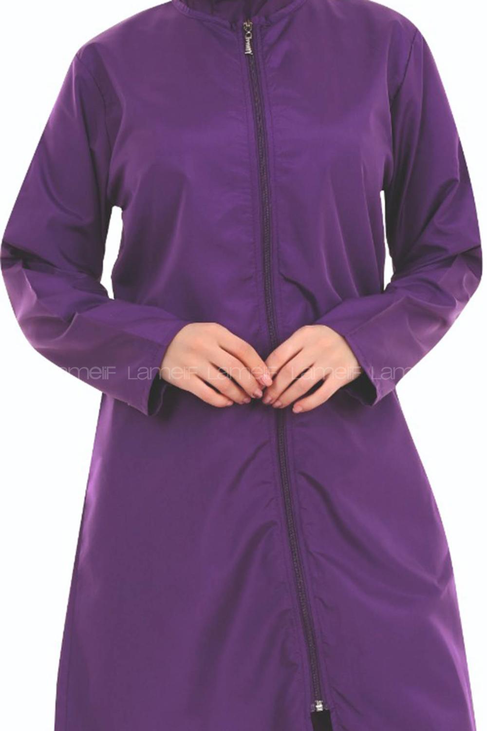 Lamelif Haşama Tesettür Mayo Hijap Mor
