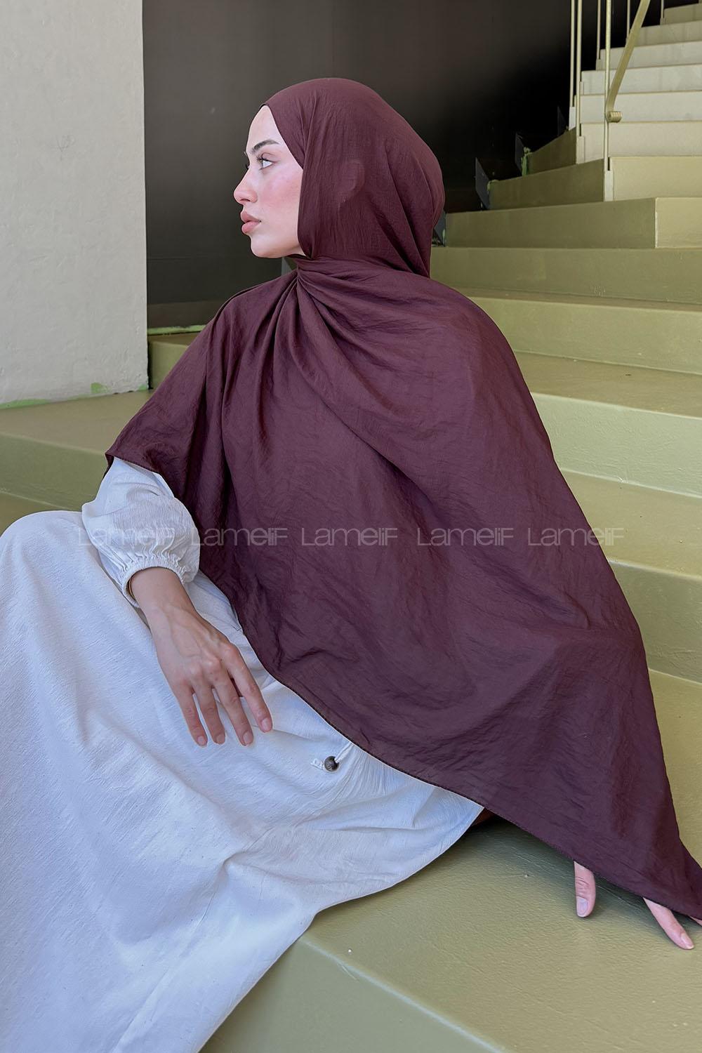 Lamelif Organik Premium Şal Çikolata Kahve