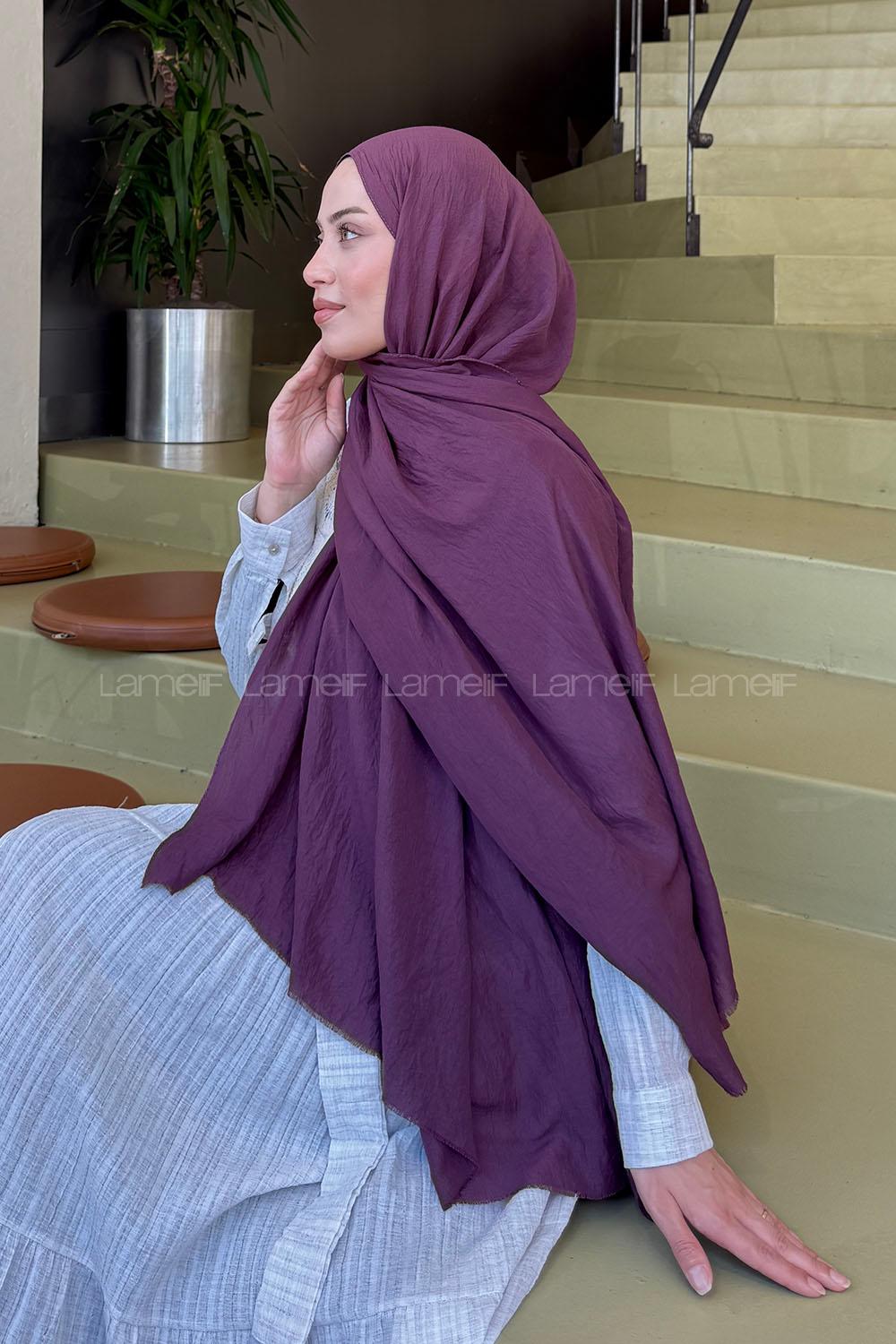 Lamelif Organik Premium Şal Mürdüm