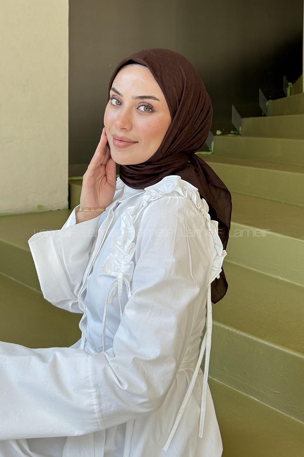 Lamelif Bambu Eşarp Acı Kahve