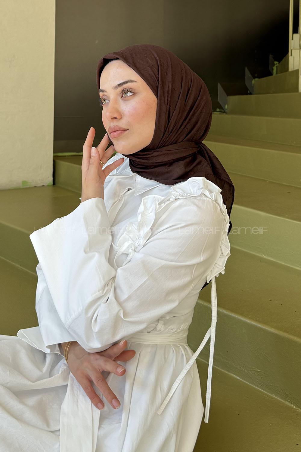 Lamelif Bambu Eşarp Acı Kahve