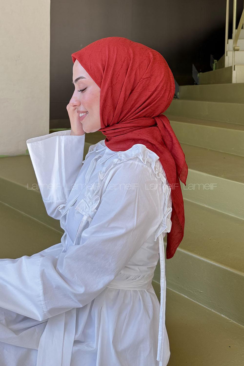 Lamelif Bambu Eşarp Kiremit