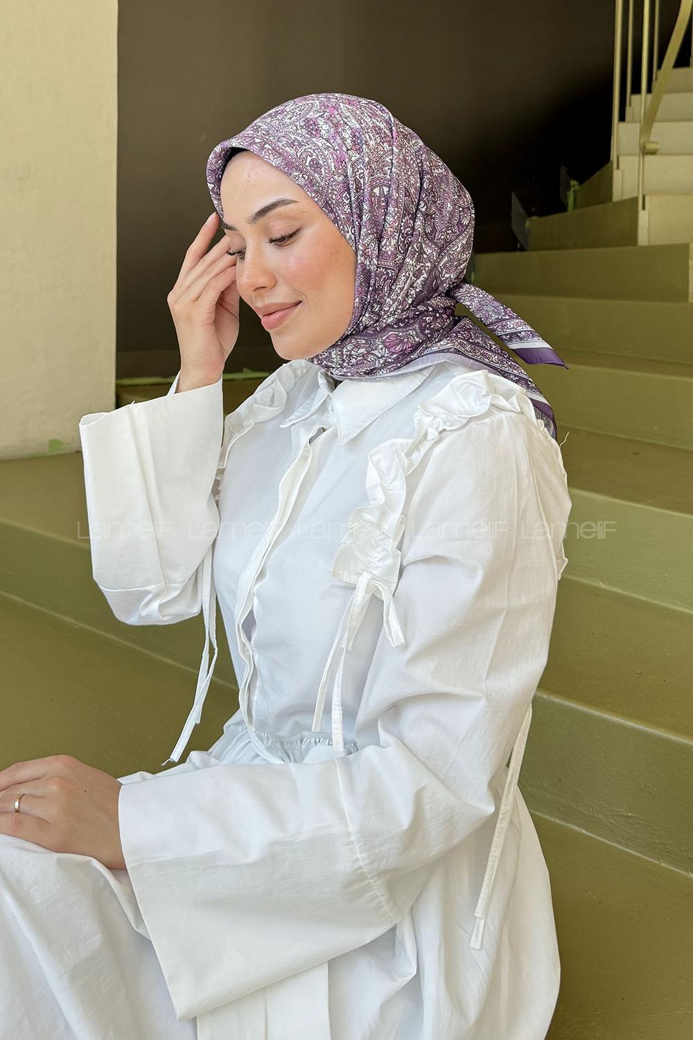 Lamelif Retro Desen kokulu Prime Soft Eflatun