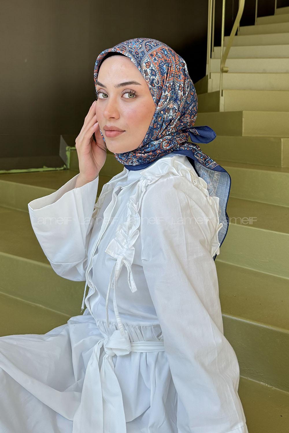 Lamelif Retro Desen kokulu Prime Soft Lacivert
