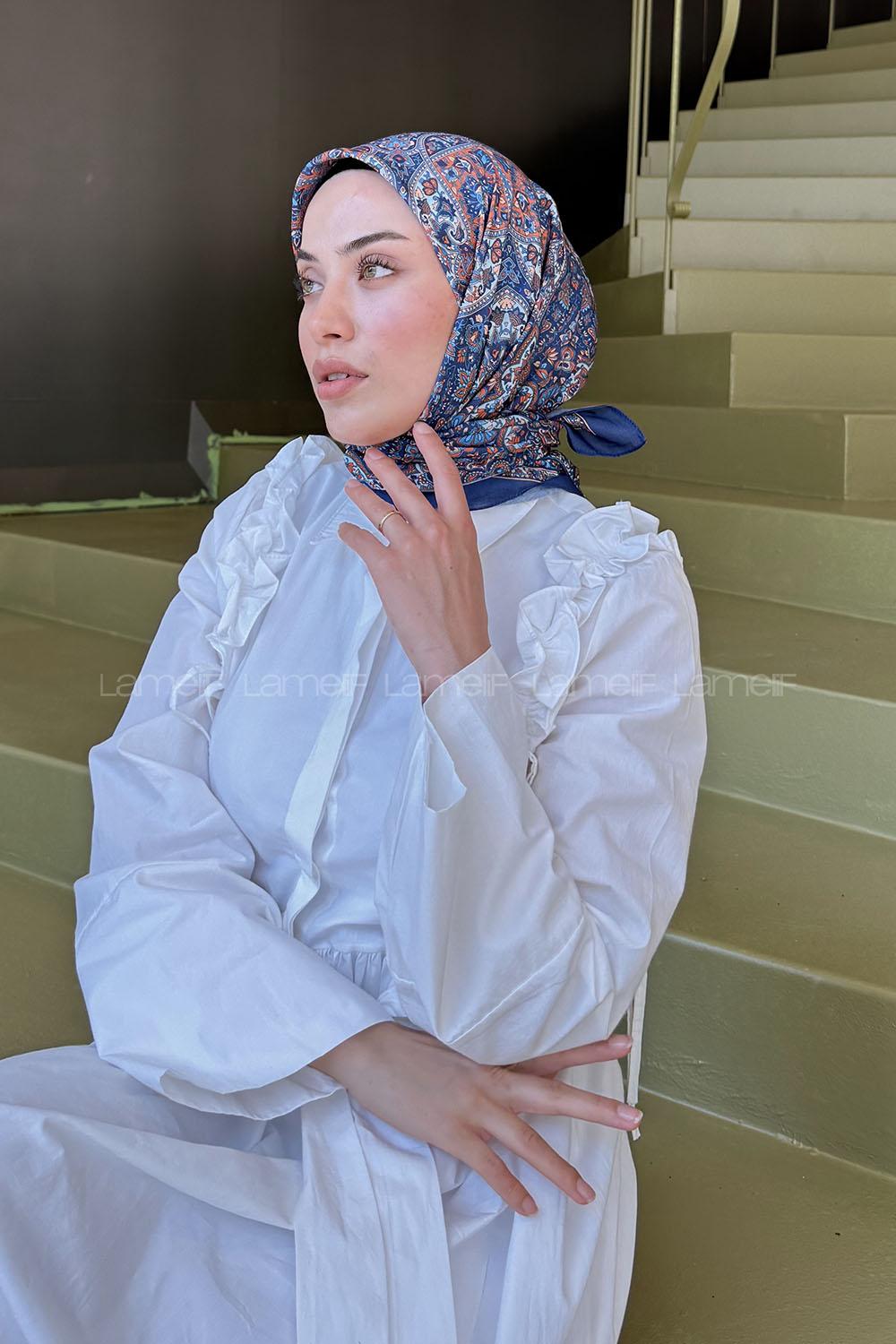 Lamelif Retro Desen kokulu Prime Soft Lacivert