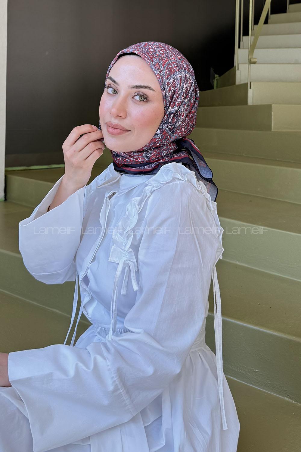 Lamelif Retro Desen kokulu Prime Soft Siyah Kırmızı