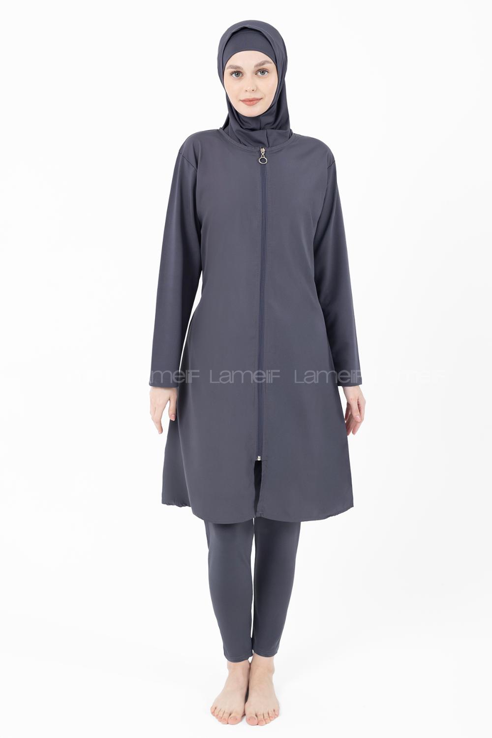 Lamelif Haşama Tesettür Mayo Hijap Füme