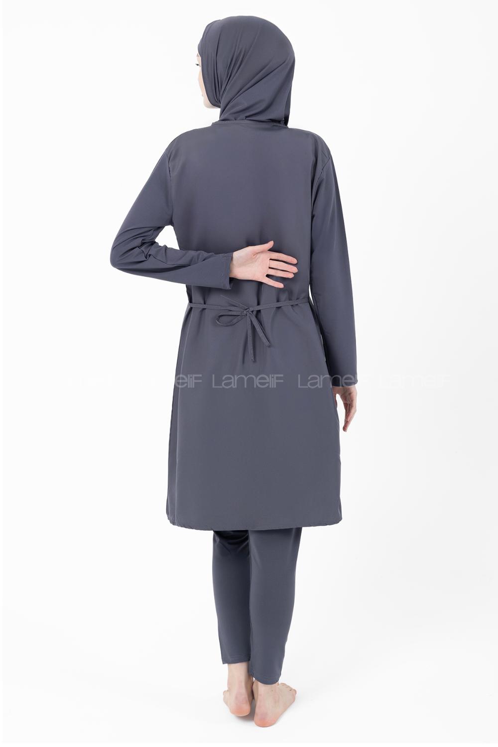 Lamelif Haşama Tesettür Mayo Hijap Füme