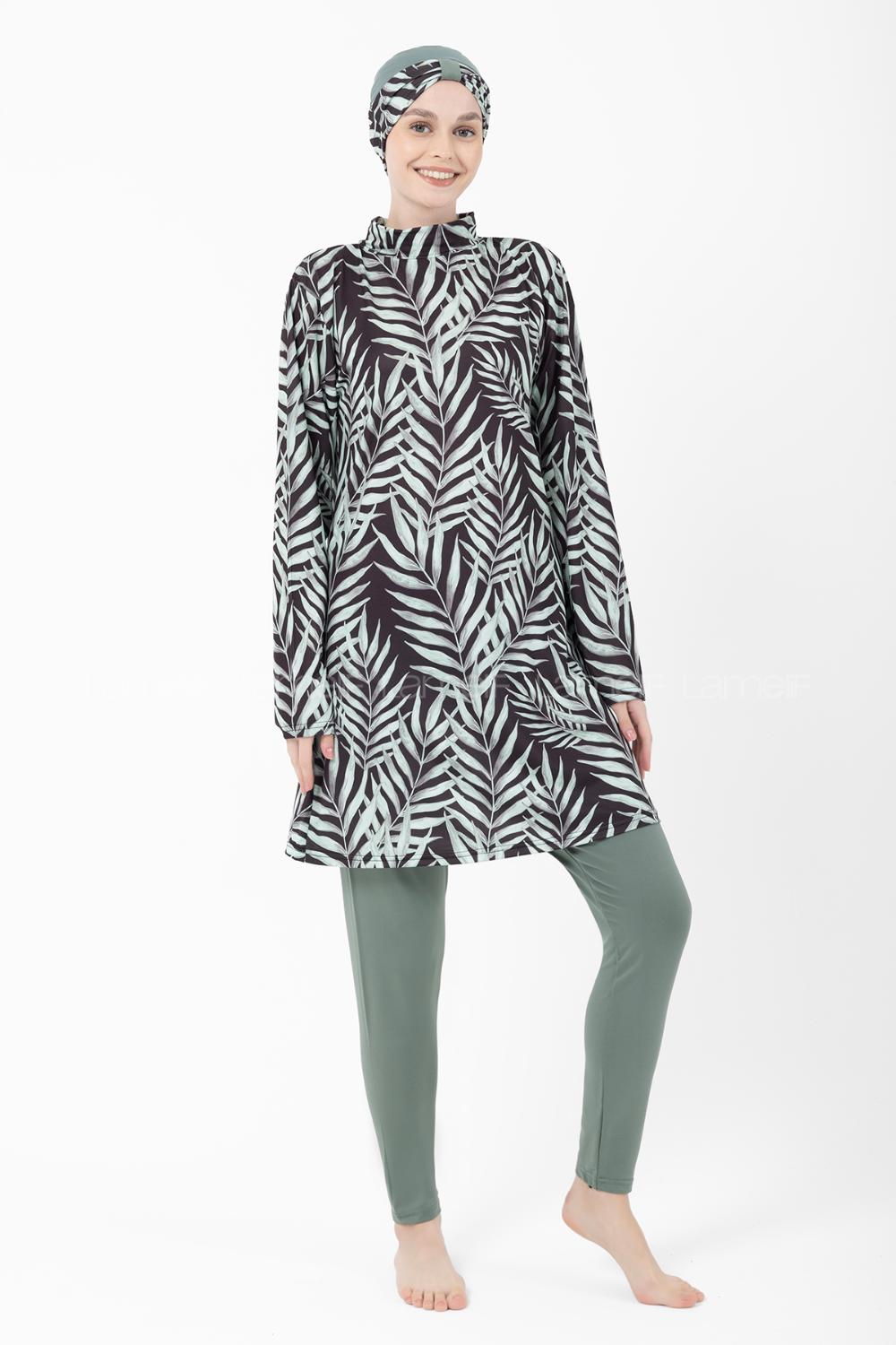 Plum Green Polyester Hasema