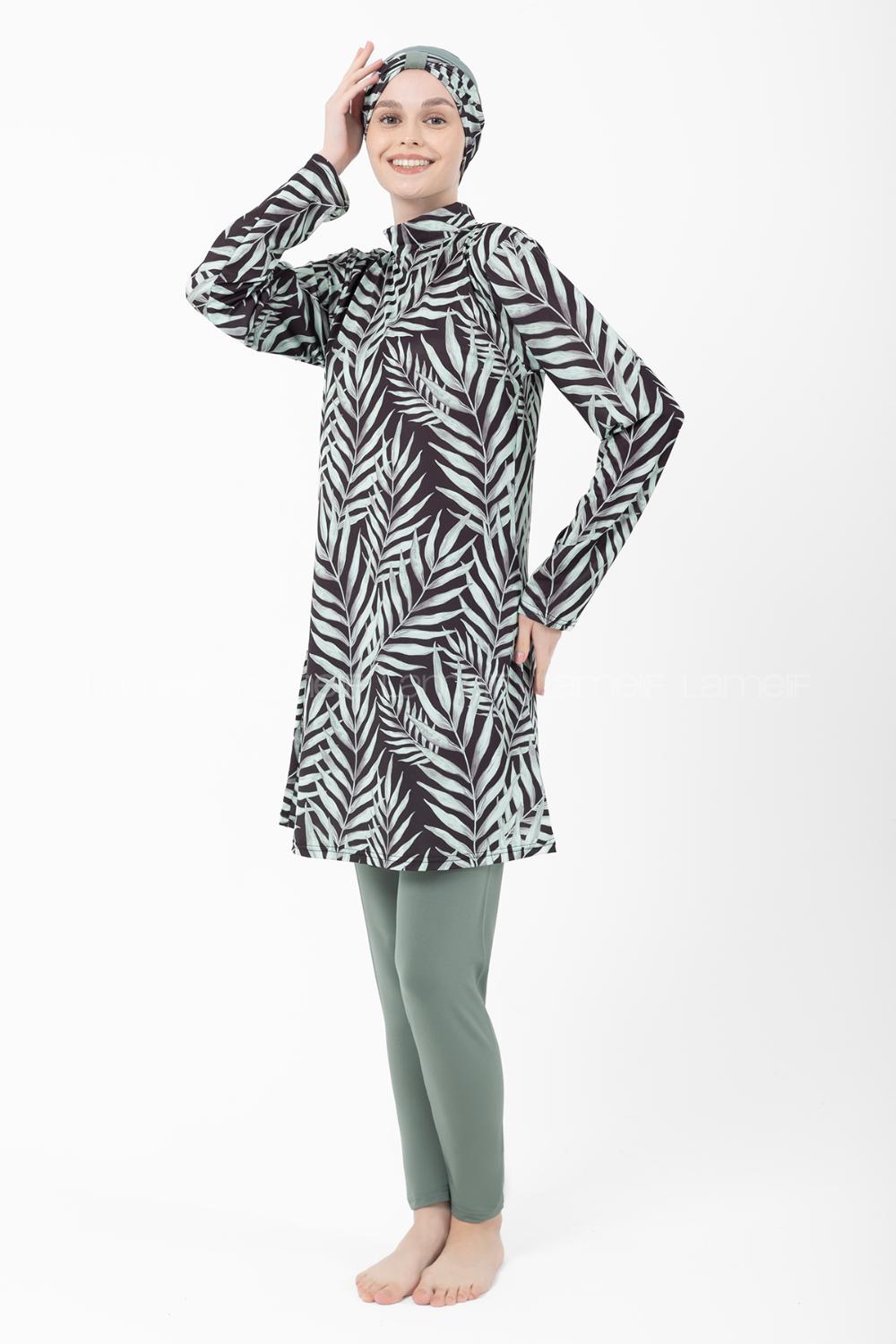 Plum Green Polyester Hasema