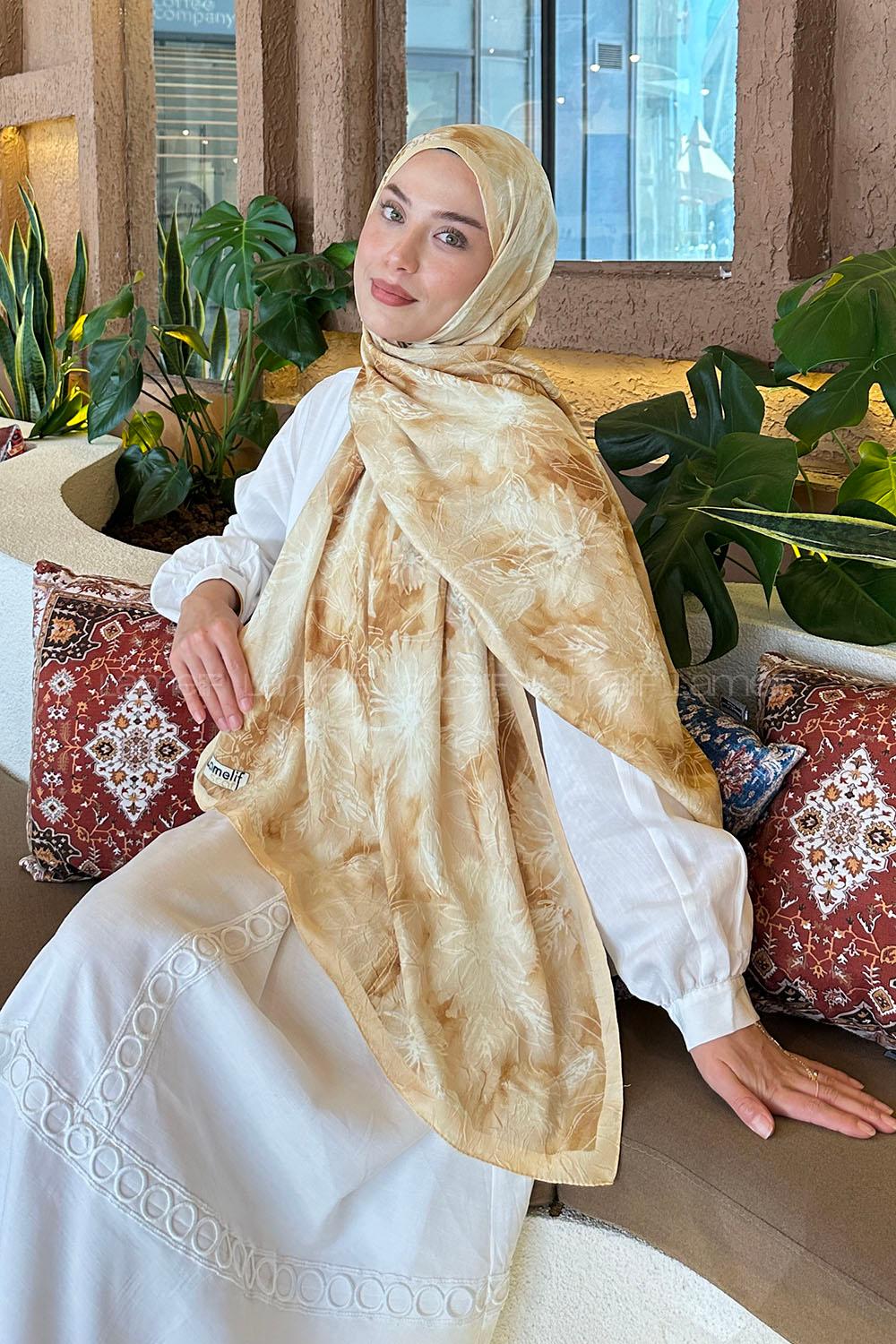 Yellow Cotton Fabric Flowering Printed Shawl