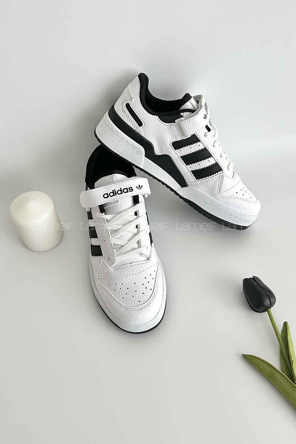 Lacivert Bileksiz Forum Spor Ayakkabı Beyaz Siyah