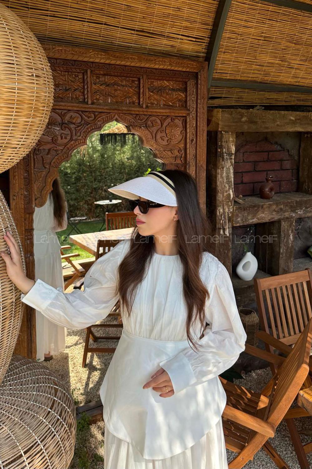 Lamelif Yazlık Hasır Vizör Şapka