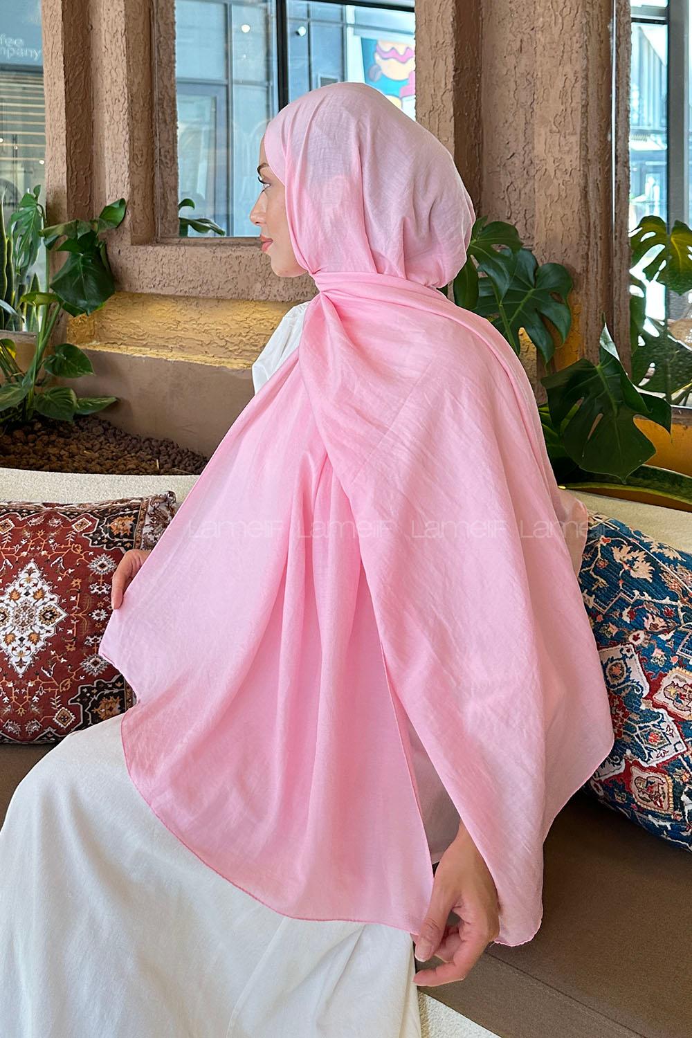 Lamelif Comfort Pamuk Şal Şeker Pembe