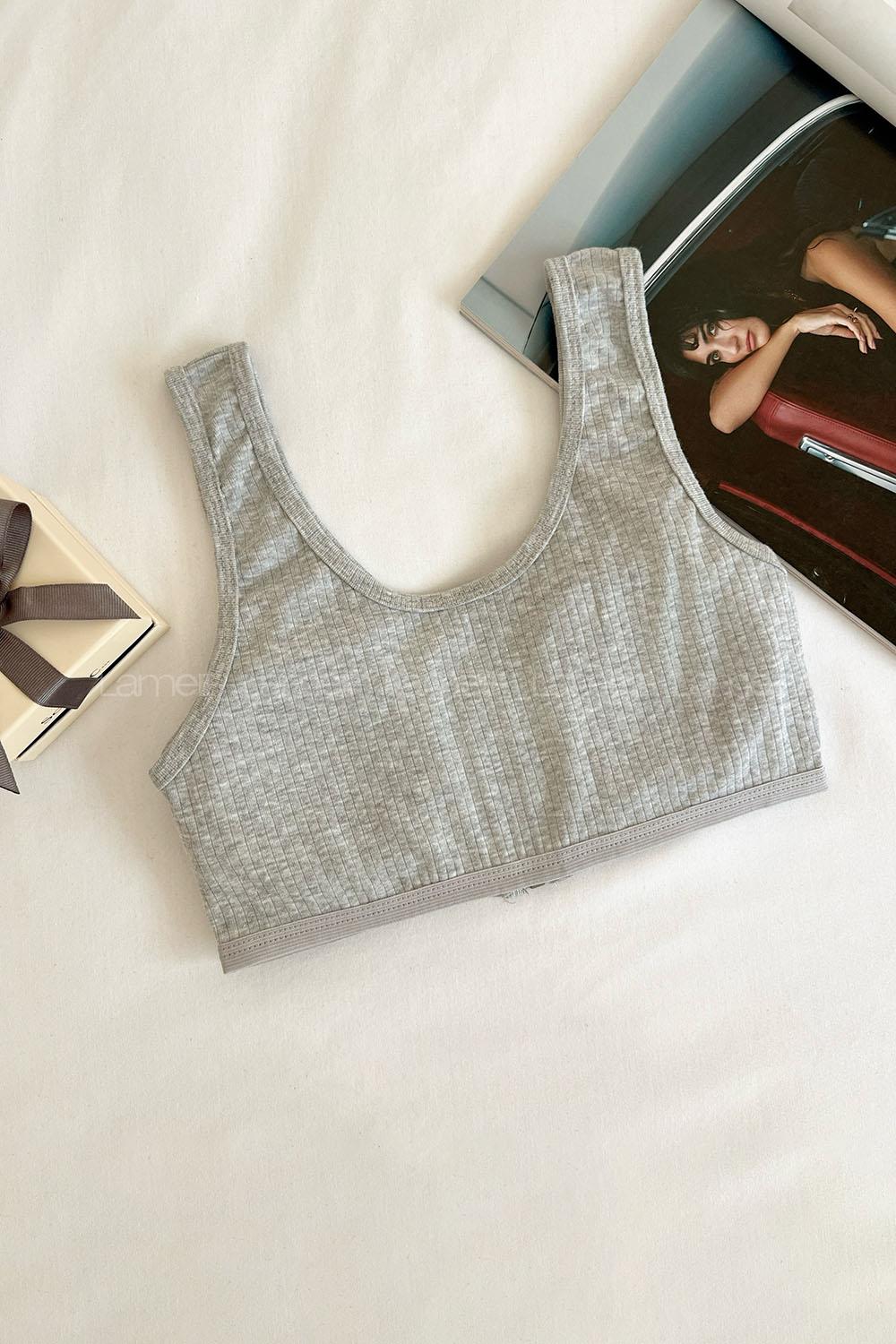 Lamelif Askılı Pedli Fermuarlı Sporcu Sütyen