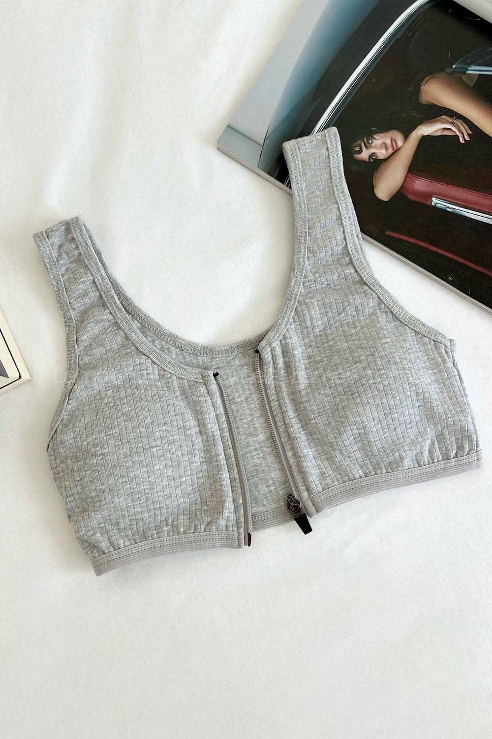 Lamelif Askılı Pedli Fermuarlı Sporcu Sütyen